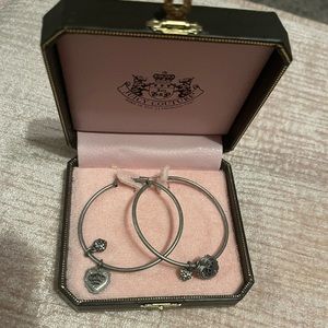 Juicy Couture silver hoop earrings